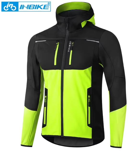 Hi-vis INBIKE Thermal Jacket for outdoor cardio