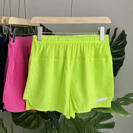 Mesh Pouch Marathon Running Shorts Women Reflective Quick Dry Fitness Sport Shorts with Back Zipper Pocket