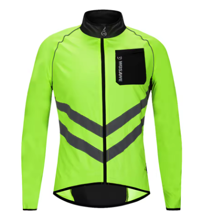 WOSAWE Windproof Running Sports Jacket Men Women Reflective Water Repellent MTB Cycling Jogging Gym Workout Top Windbreaker