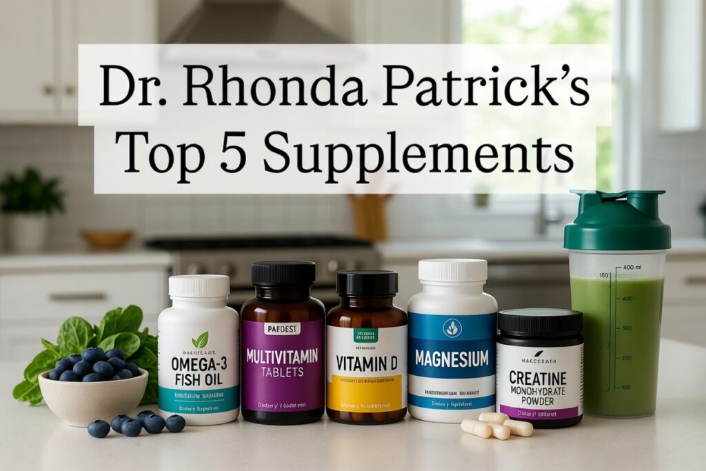 Dr. Rhonda Patrick’s top 5 research-backed supplements for brain health, sleep, energy & longevity.